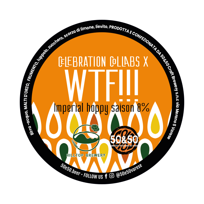 50&50 50&50 x Hilltop Brewery | WTF! | 8,0% | Acciaio 20 Lt. 20 LT ACCIAIO Organic Beer