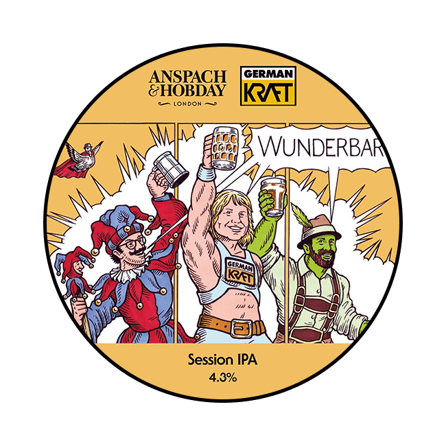 Anspach & Hobday Anspach & Hobday x German Kraft | Wunderbar | 4,3% | Keykeg 30 Lt. 30 LT Organic Beer