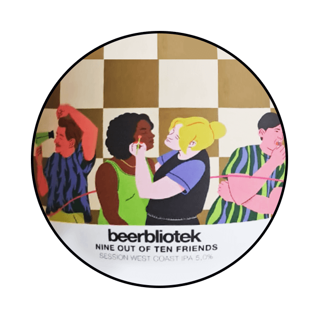 Beerbliotek Beerbliotek | Nine Out Of Ten Friends | 5,0% | Keykeg 30 Lt. 30 LT Organic Beer