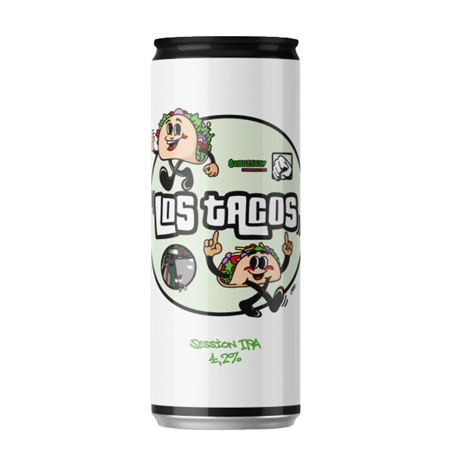 DANK Brewing Dank Brewing x Basei | Los Tacos | 4,2% | Lattina 33 Cl. 33 CL Organic Beer