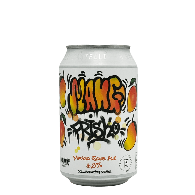 DANK Brewing DANK Brewing x Birrificio Dei Castelli | Mango Frisko | 4,5% | Lattina 33 Cl. 33 CL Organic Beer