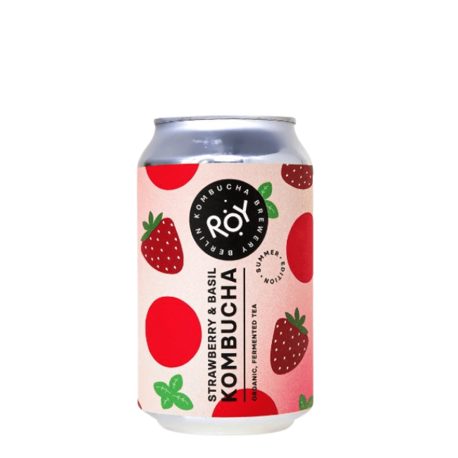 Roy Kombucha | Strawberry & Basil | Lattina 33 Cl.