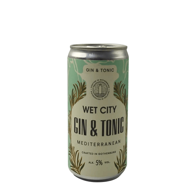 Wet City Spirits Wet City | Gin Tonic Mediterranean | 5,0% | Lattina 25 Cl. 25 CL Organic Beer