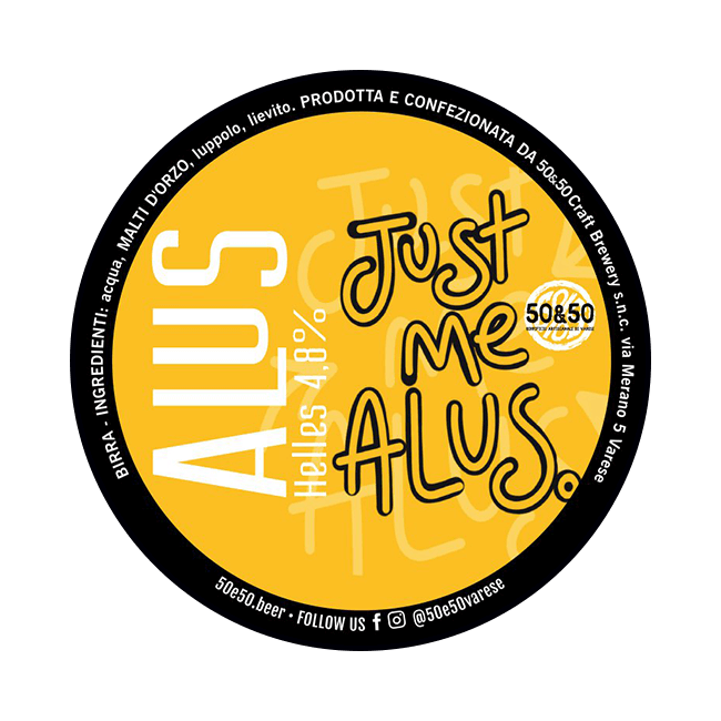 50&50 50&50 ∣ Alus ∣ 4,8% ∣ Acciaio 30 Lt. (Baionetta) 30 LT ACCIAIO Organic Beer