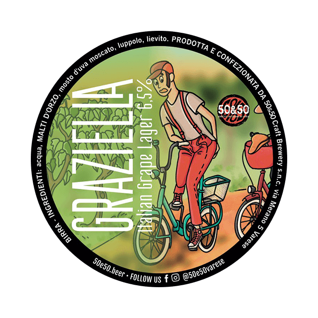 50&50 50&50 | Graziella | 6,5% | Acciaio 20 Lt. Baionetta 20 LT ACCIAIO Organic Beer