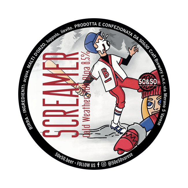50&50 50&50 | Screamer Cold Weather | 8,5% | Acciaio 20 Lt. Baionetta 20 LT ACCIAIO Organic Beer