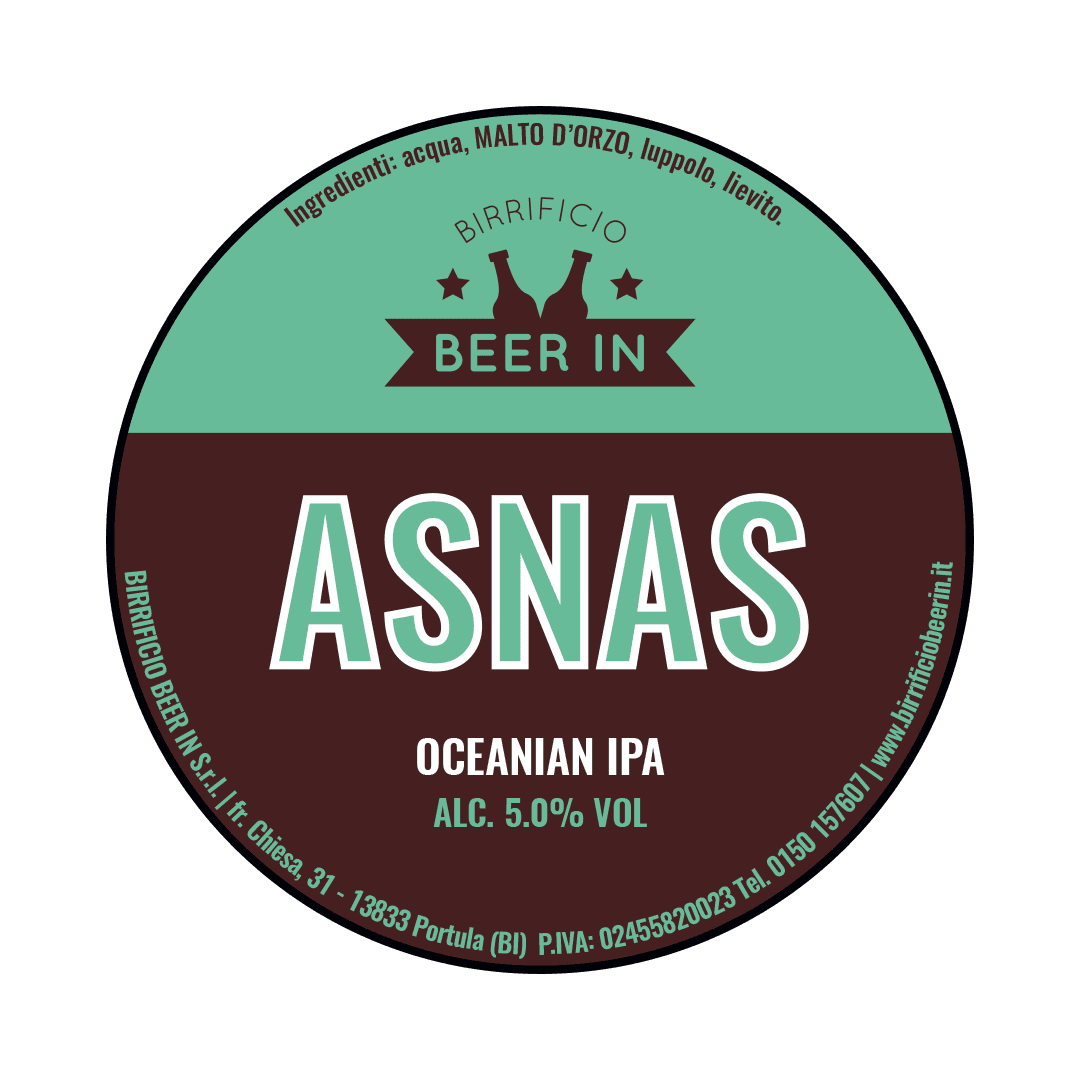 Beer In Beer In ∣ Asnas ∣ 5% ∣ Keykeg con Sacca 30 Lt. 30 LT Organic Beer