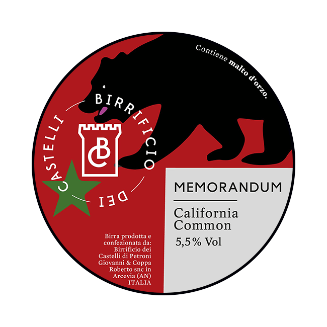Birrificio dei Castelli Birrificio Dei Castelli | Memorandum | 5,5% | Polykeg 24 Lt. Baionetta 24 LT Organic Beer