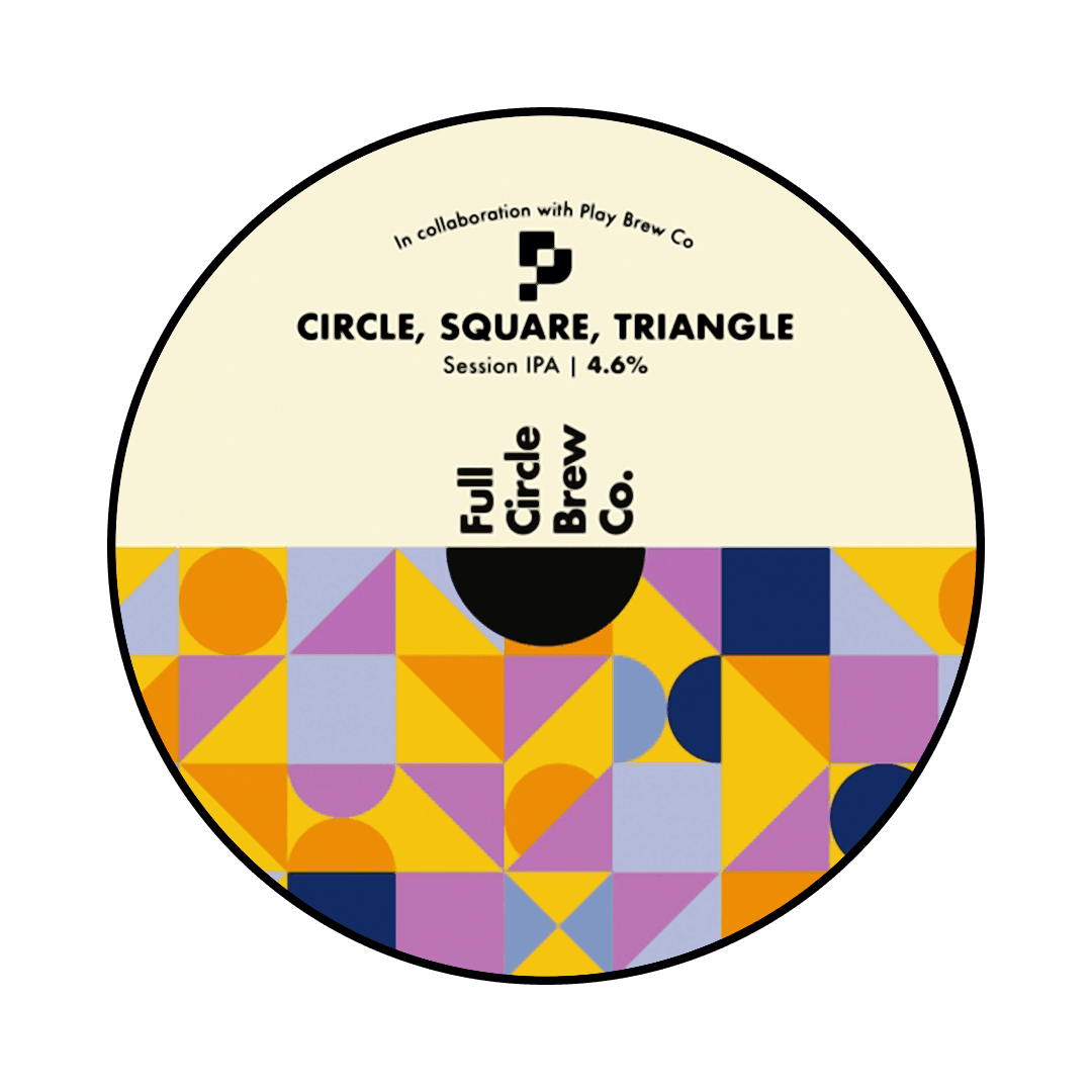 Full Circle Full Circle collab. Play Brew Co. ∣ Circle, Square, Triangle ∣ 4,6% ∣ Keykeg con Sacca 30 Lt. 30 LT Organic Beer