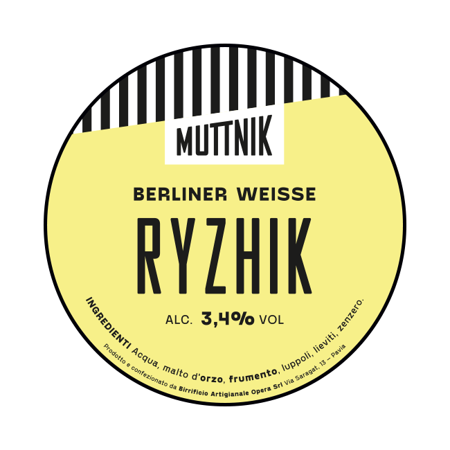Muttnik Muttnik | Ryzhik | 3,4% | Acciaio 20 Lt. (Baionetta) 20 LT ACCIAIO Organic Beer