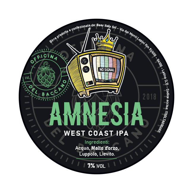 Officina del Baccano Officina del Baccano ∣ Amnesia ∣ 7% ∣ Polykeg 24 Lt. (Baionetta) 24 LT Organic Beer