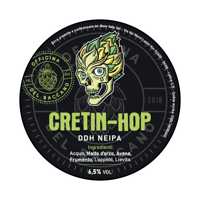 Officina del Baccano Officina del Baccano | Cretin-Hop | 6,5% | Polykeg 24 Lt. (Baionetta) 24 LT Organic Beer