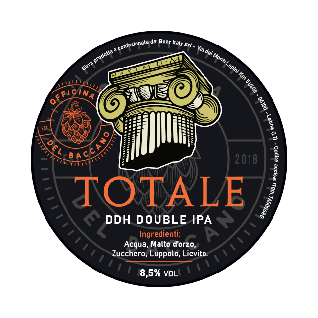 Officina del Baccano Officina del Baccano ∣ Totale ∣ 8,5% ∣ Polykeg 24 Lt. (Baionetta) 24 LT Organic Beer