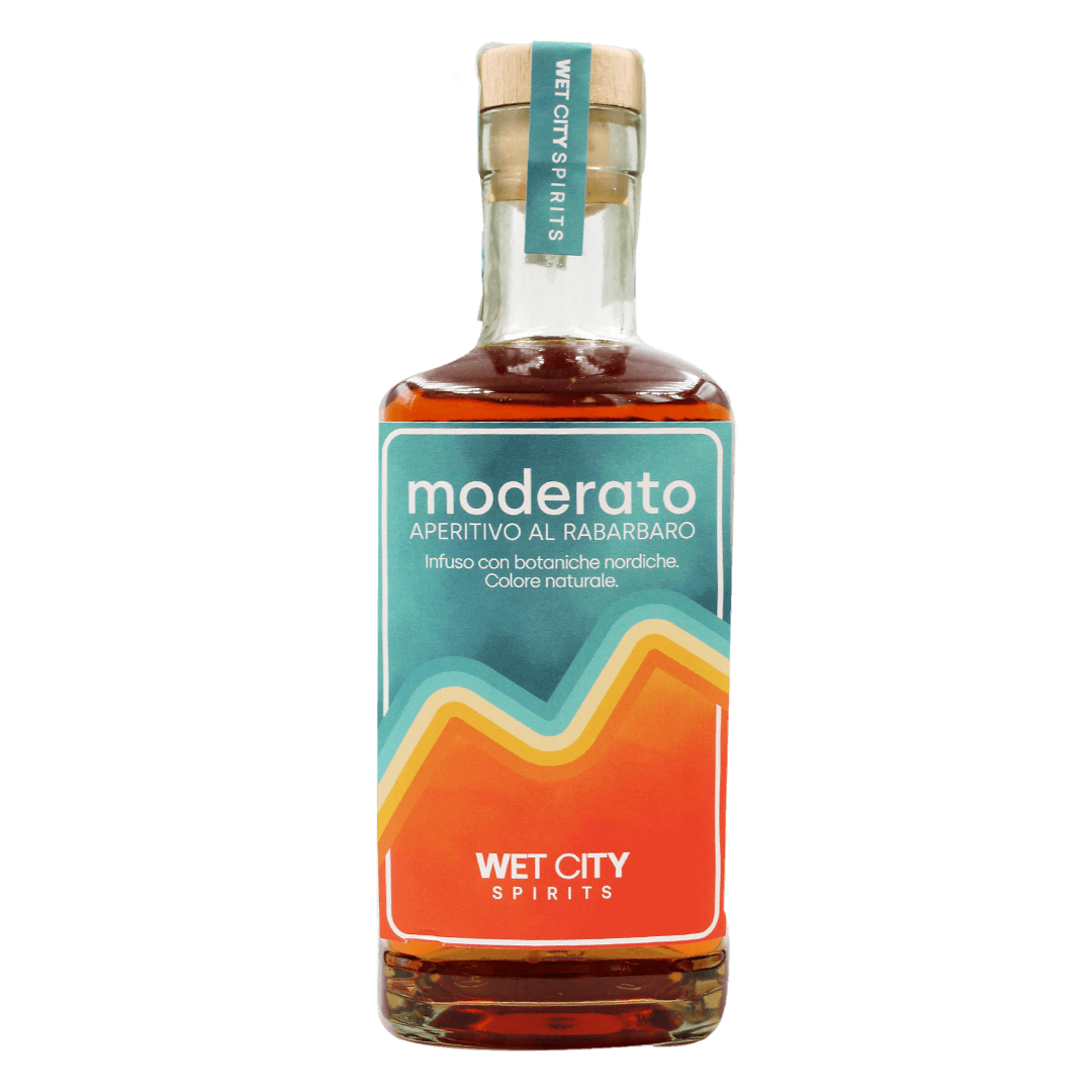 Wet City Spirits Wet City collab. Stradaferrata | Moderato Aperitivo Bitter al Rabarbaro | 26% | 50 Cl. LIQUORI Organic Beer