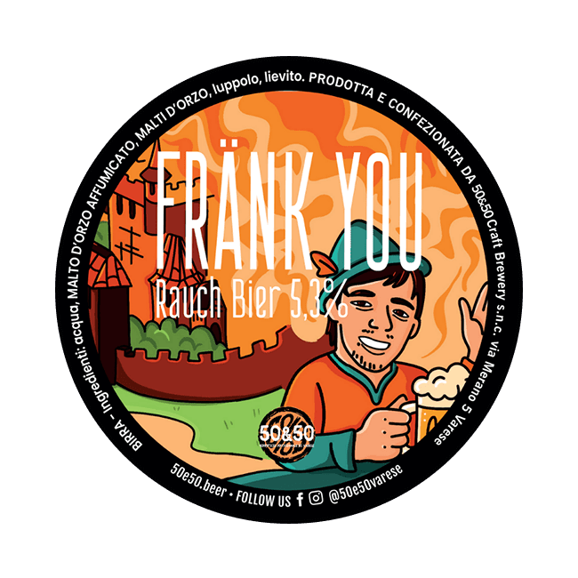 50&50 50&50 | Frank You | 5,3% | Acciaio 20 Lt. 20 LT Organic Beer