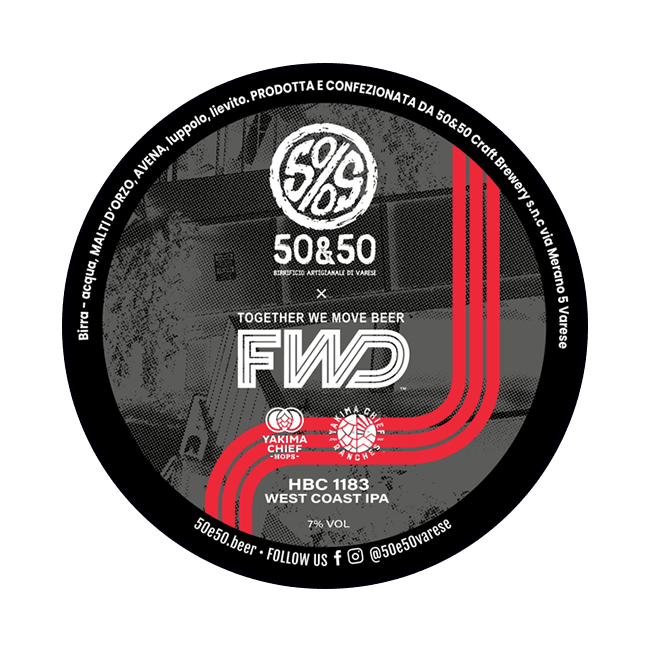 50&50 50&50 | HBC 1183 | 7,0% | Acciaio 20 Lt. 20 LT ACCIAIO Organic Beer