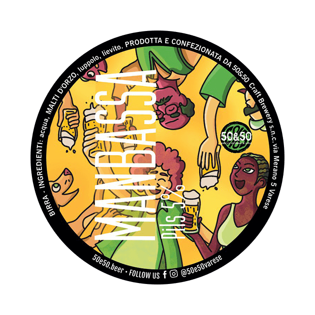 50&50 50&50 | Man Bassa | 5% | Acciaio 20 Lt. 20 LT ACCIAIO Organic Beer