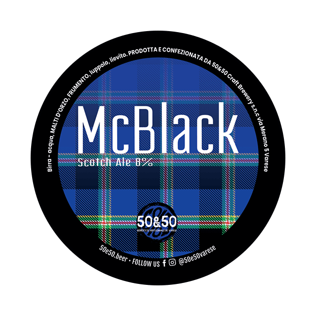 50&50 50&50 | McBlack | 8,0% | Acciaio 20 Lt. 20 LT ACCIAIO Organic Beer