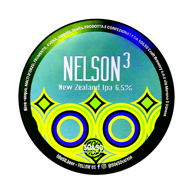 50&50 50&50 | Nelson3 | 6,5% | Acciaio 20 Lt. 20 LT ACCIAIO Organic Beer