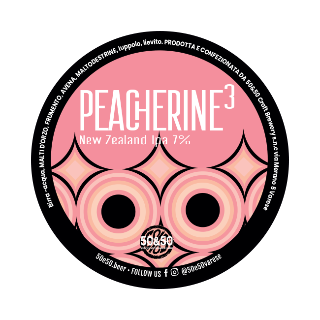50&50 50&50 | Peacherine3 | 7,0% | Acciaio 20 Lt. 20 LT ACCIAIO Organic Beer