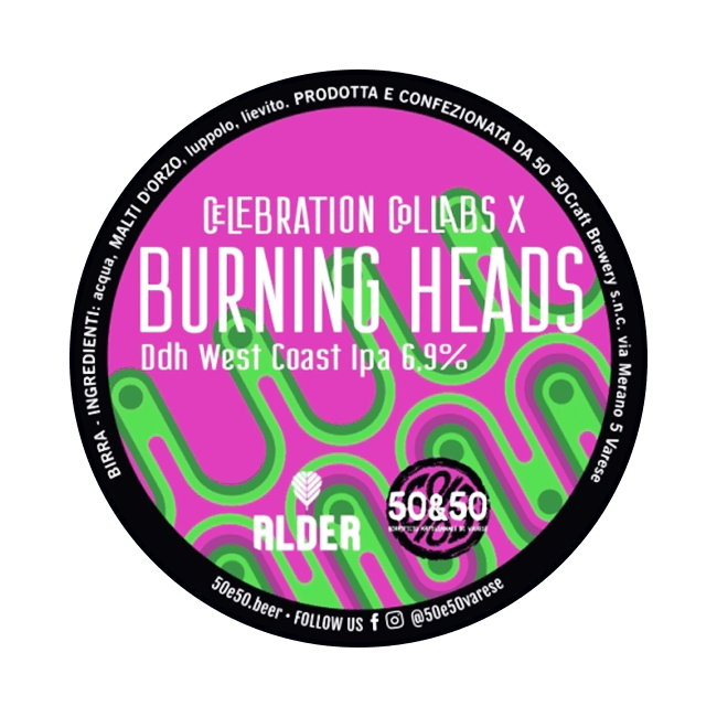 Fusto Acciaio 20 Lt. della birra artigianale Burning Heads di 50&50, Varese