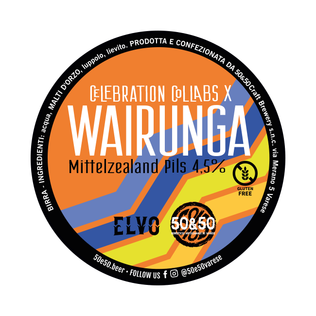 Fusto Acciaio 20 Lt. della birra artigianale Wairunga Gluten Free di 50&50, Varese