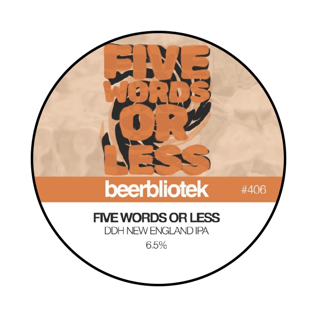 Beerbliotek Beerbliotek | Five Words Or Less | 6,5% | Keykeg 30 Lt. 30 LT Organic Beer