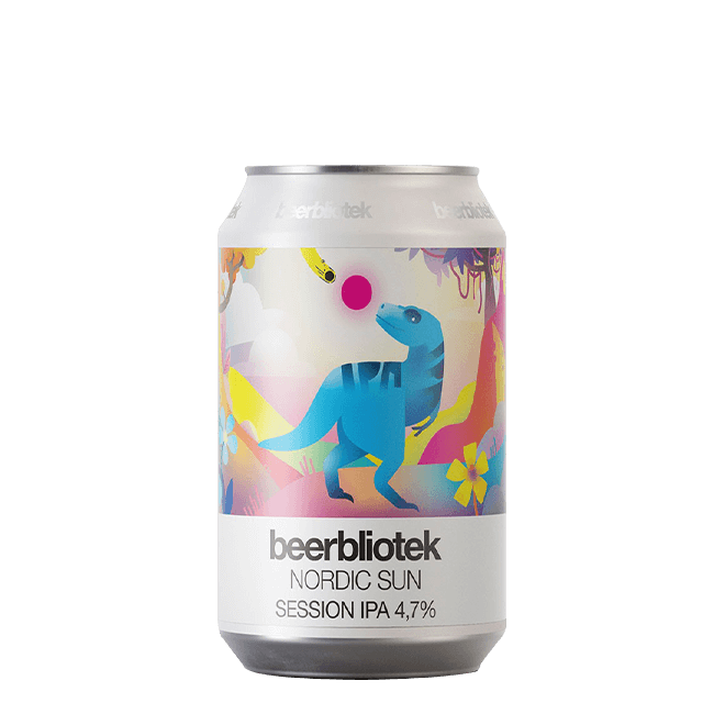 Lattina 33 Cl. della birra artigianale Nordic Sun di Beerbliotek, Göteborg