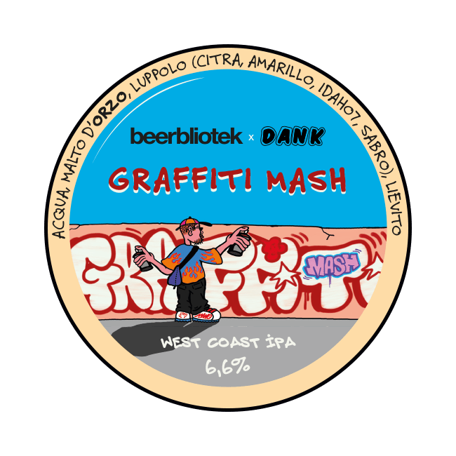 Beerbliotek Beerbliotek x Dank Brewing | Graffiti Mash | 6,6% | Keykeg con Sacca 30 Lt. 30 LT Organic Beer