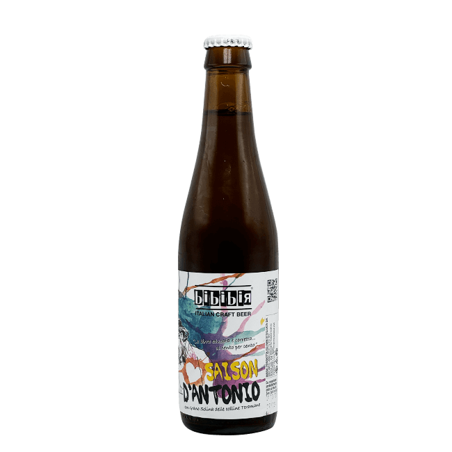 Bottiglia 33 Cl. della birra artigianale Saison D'Antonio di Bibibir, Castellalto