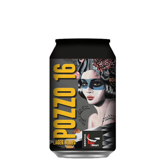 Lattina 33 Cl. della birra artigianale Pozzo 16 del Birrificio 4 Mori, Guspini, Sardegna