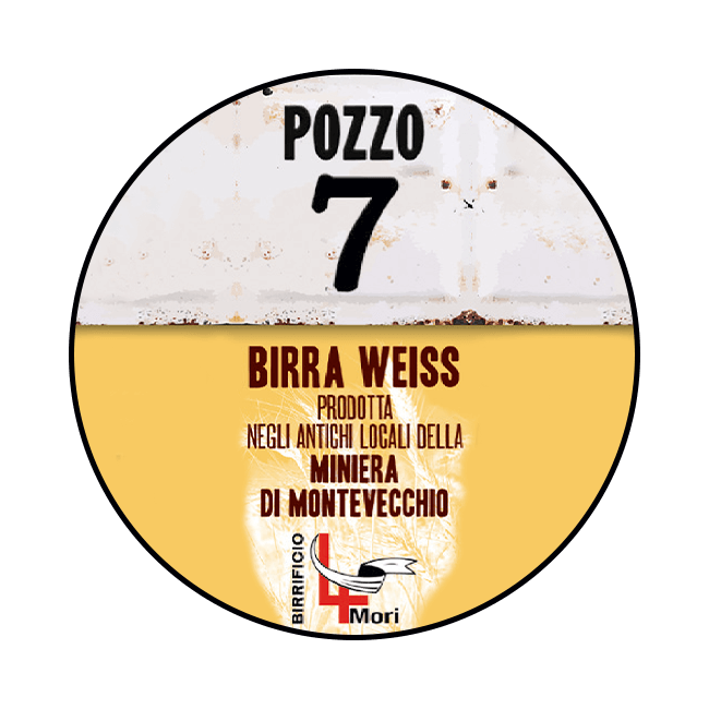 Fusto Acciaio 20 Lt. della birra artigianale Pozzo 7 del Birrificio 4 Mori, Guspini, Sardegna