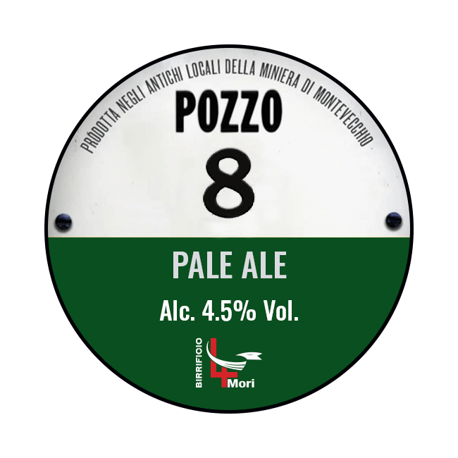 Fusto Acciaio 20 Lt. della birra artigianale Pozzo 8 del Birrificio 4 Mori, Guspini, Sardegna