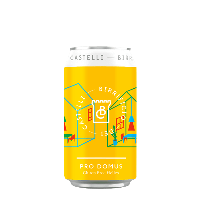 Lattina 33 Cl. della birra artigianale Pro Domus Gluten Free del Birrificio dei Castelli, Arcevia