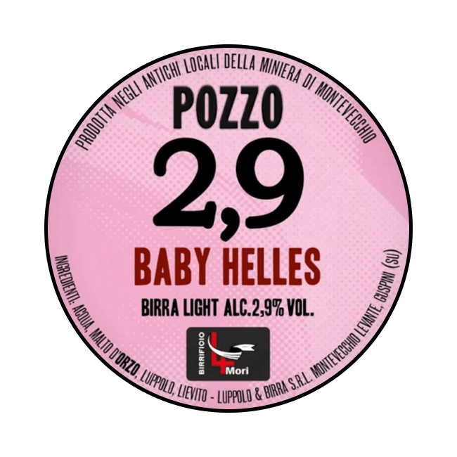 Birrificio 4 Mori | Pozzo 2.9 | 2,9% | Acciaio 20 Lt.