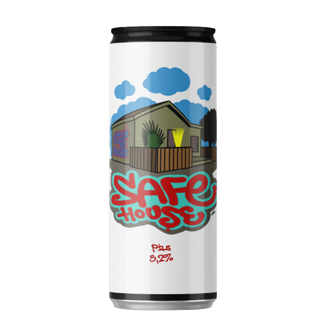 Lattina 33 Cl. della birra artigianale Safe House di DANK Brewing, Pesaro
