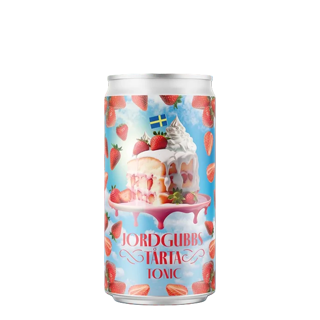 GBG Soda GBG Soda | Jordgubbs Tårta (Strawberry Cake) | Alcohol Free | Lattina 25 Cl. 25 CL Organic Beer