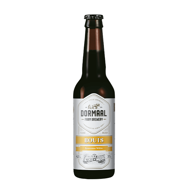 Bottiglia 33 Cl. della birra artigianale Bouts Leuvense Witte di Hof Ten Dormaal, Tildonk