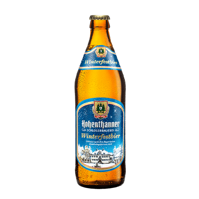 Bottiglia 50 Cl. della birra artigianale Winterfestbier di Hohenthanner Schlossbrauerei, Hohenthann