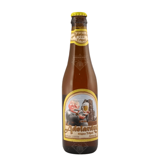 Bottiglia 33 Cl. della birra artigianale Adelardus Tripel della Brouwerij Kerkom, Sint-Truiden
