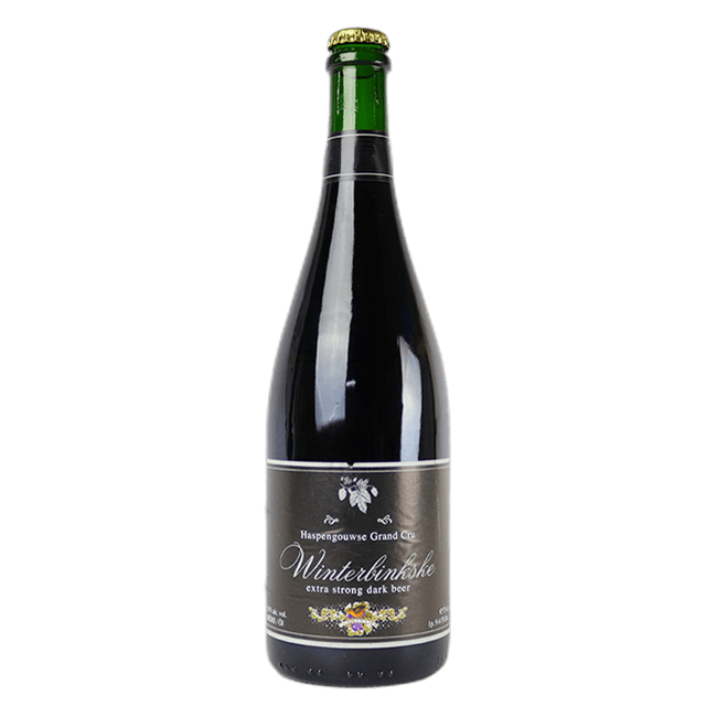 Bottiglia 75 Cl. della birra artigianale Winterbinkske della Brouwerij Kerkom, Sint-Truiden