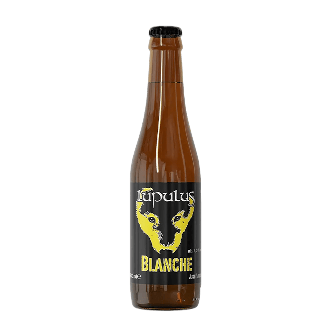 Bottiglia 33 Cl. della birra artigianale Blanche della Brasserie Lupulus, Bovigny