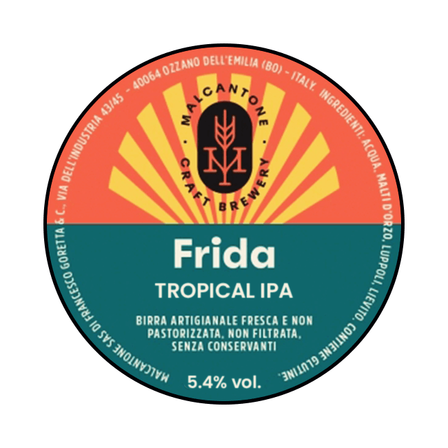 Malcantone Malcantone | Frida | 5,4% | Acciaio 20 Lt. 20 LT ACCIAIO Organic Beer