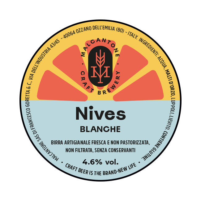 Malcantone Malcantone | Nives | 4,6% | Acciaio 20 Lt. Baionetta 20 LT ACCIAIO Organic Beer