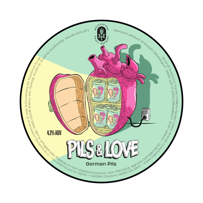 Malcantone Malcantone | Pils And Love | 4,7% | Acciaio 30 Lt. 30 LT ACCIAIO Organic Beer