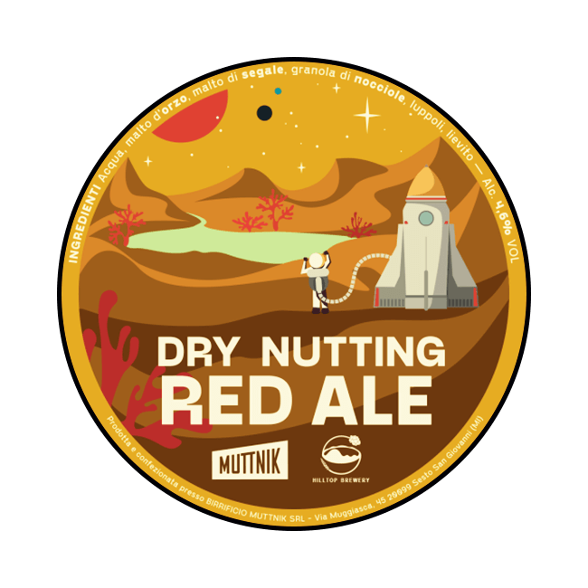 Muttnik Muttnik x Hilltop Brewery | Dry Nutting Red | 4,6% | Acciaio 20 Lt. 20 LT ACCIAIO Organic Beer