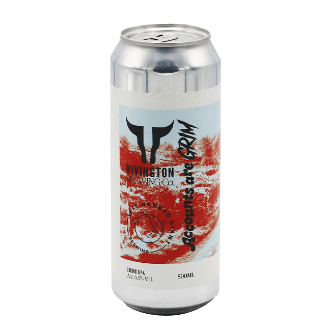 Lattina 50 Cl. della birra artigianale Accounts Are Grim di Rivington Brewing Co, Chorley