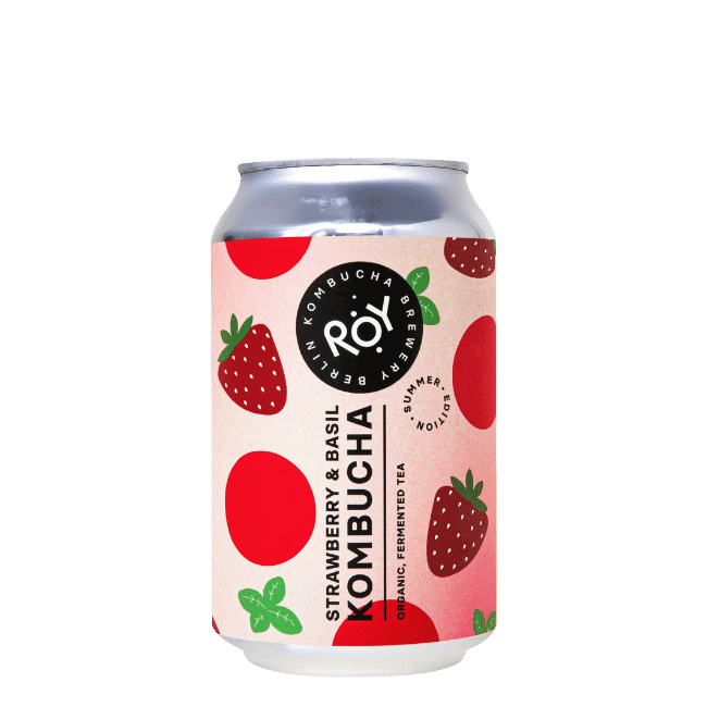 ROY Kombucha ROY Kombucha | Strawberry & Basil Gluten Free | Lattina 33 Cl. 33 CL Organic Beer
