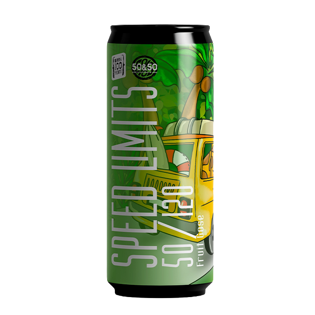 50&50 x Birra 100Venti | Speed Limits 50/120 | 4,5% | Lattina 33 Cl.
