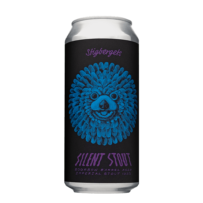 Lattina 44 Cl. della birra artigianale Silent Stout di Stigbergets, Göteborg